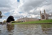 Cambridge, Clare College and King's Chapel seen from the Backs.